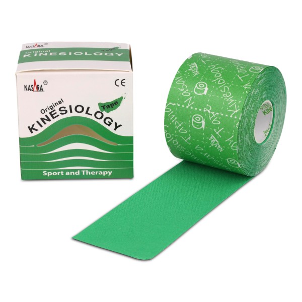 Nasara NASARA Kinesiologie Tape, grün, 5cmx5m
