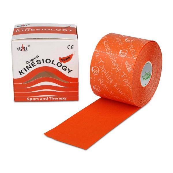 Nasara NASARA Kinesiologie Tape, orange, 5cm x 5m
